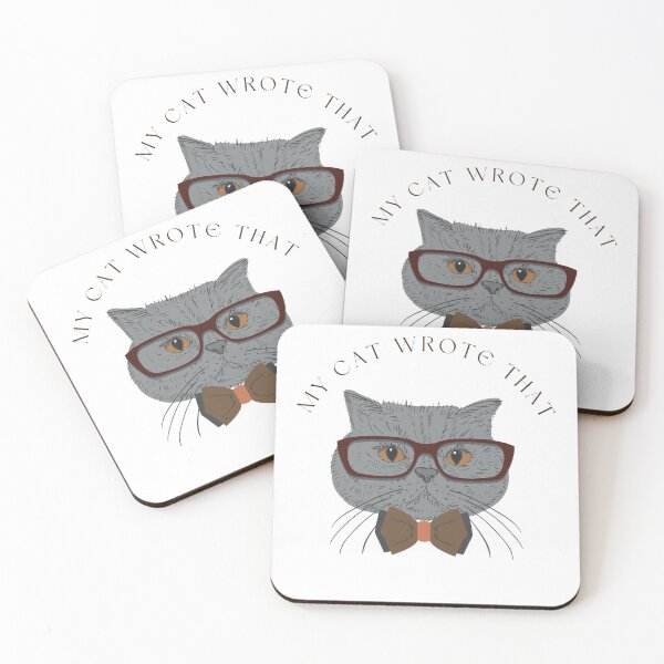 Item preview, Gato con gafas Mi gato escribió eso. designed and sold by JMKM-Designs.