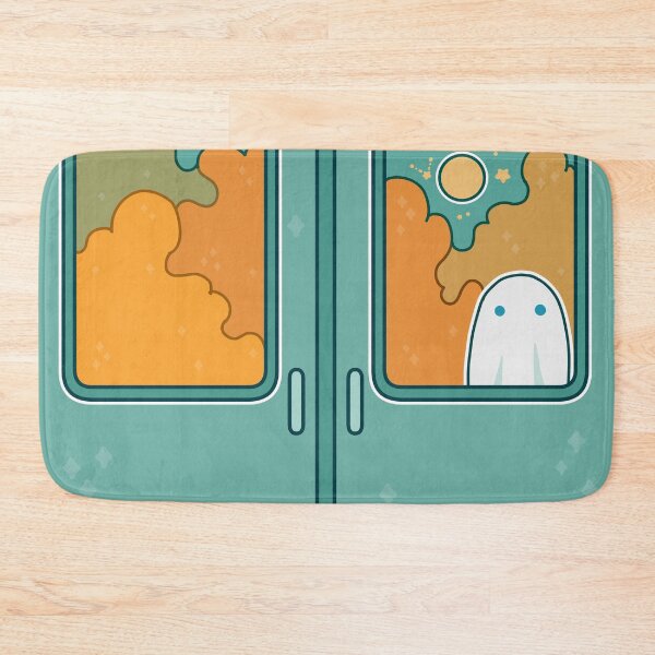 Item preview, A ghosts waits outside the train doors designed and sold by Inkcapella.