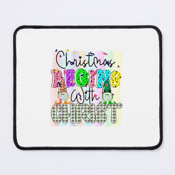 Item preview, Christmas Begins With Christ Plaid Cross Santa | Merry Christmas Jesus Christ greetings | Gifts for Christmas lovers designed and sold by ThanksVibe.