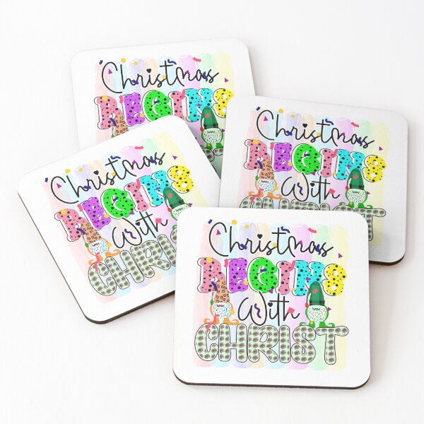 Item preview, Christmas Begins With Christ Plaid Cross Santa | Merry Christmas Jesus Christ greetings | Gifts for Christmas lovers designed and sold by ThanksVibe.