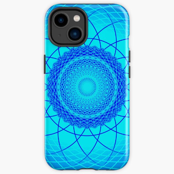 32 Blütenblatt Ewiger Lotus und Krystal Spiral Baum des Lebens Gitter iPhone Robuste Hülle