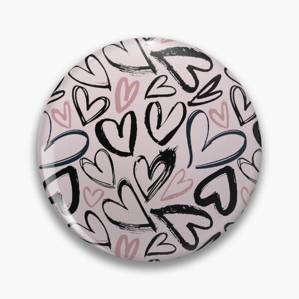 Item preview, Cute Doodle Hearts Pink Pattern designed and sold by HappyLifeCreate.