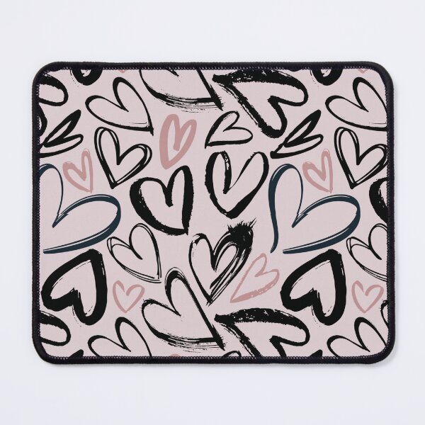 Item preview, Cute Doodle Hearts Pink Pattern designed and sold by HappyLifeCreate.