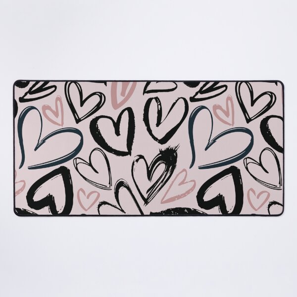 Item preview, Cute Doodle Hearts Pink Pattern designed and sold by HappyLifeCreate.