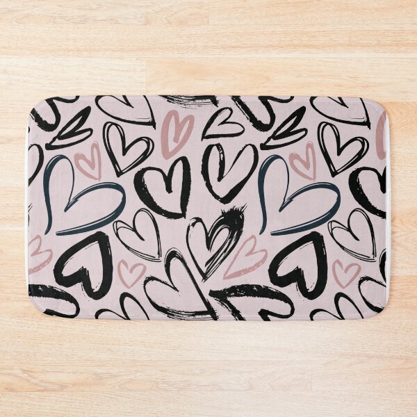 Item preview, Cute Doodle Hearts Pink Pattern designed and sold by HappyLifeCreate.