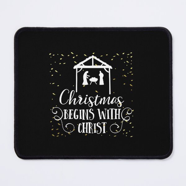 Item preview, Christmas Begins With Christ Plaid Cross Santa | Merry Christmas Jesus Christ greetings | Gifts for Christmas lovers designed and sold by ThanksVibe.