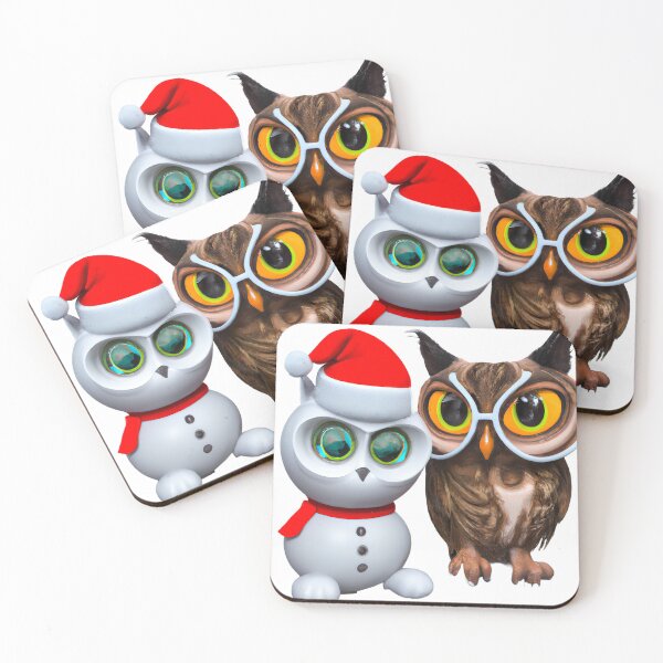Item preview, Cat and owl Merry Christmas  designed and sold by It's All Yours.