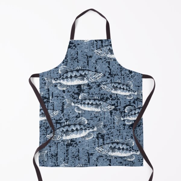 Item preview, Largemouth Bass Monochromatic Camo Pattern - Denim Blue designed and sold by Michelebuttons.