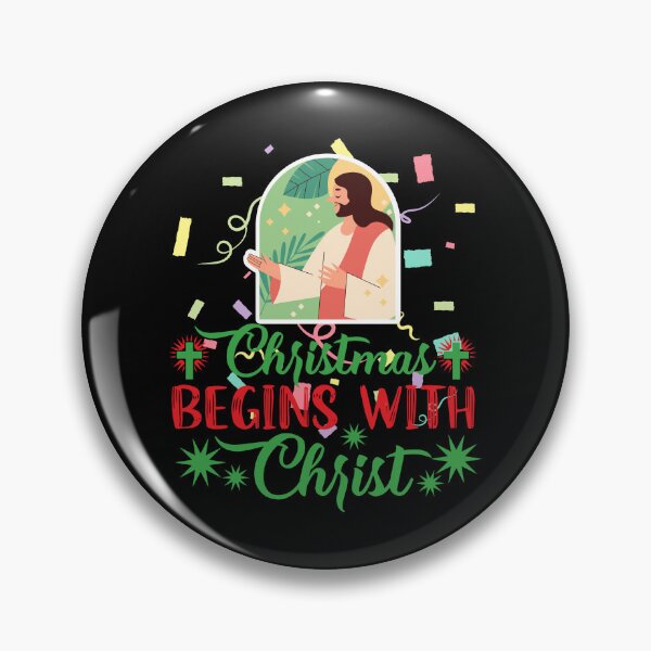 Item preview, Christmas Begins With Christ Plaid Cross Santa | Merry Christmas Jesus Christ greetings | Gifts for Christmas lovers designed and sold by ThanksVibe.