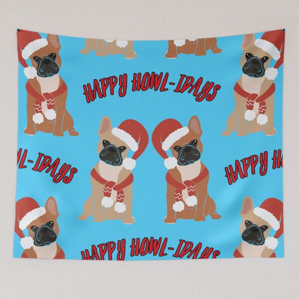 Aperçu de l'œuvre Happy Howlidays Bouledogue Français créée et vendue par to-esu.