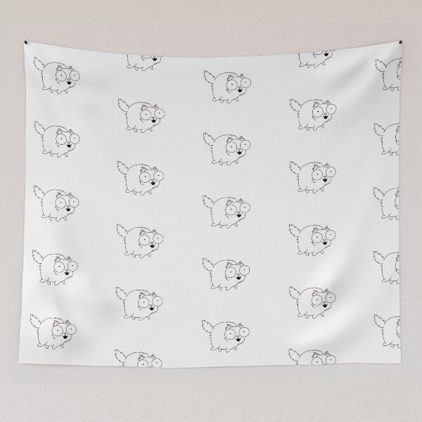 Item preview, Chunky white cat with One brain cell  designed and sold by Lauren Kenney.
