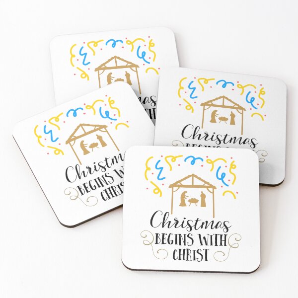 Item preview, Christmas Begins With Christ Plaid Cross Santa | Merry Christmas Jesus Christ greetings | Gifts for Christmas lovers designed and sold by ThanksVibe.