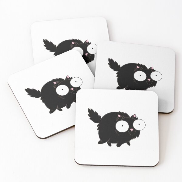Item preview, Chunky black cat with one brain cell  designed and sold by Lauren Kenney.