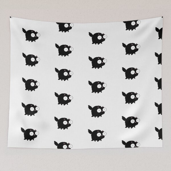 Item preview, Chunky black cat with one brain cell  designed and sold by Lauren Kenney.