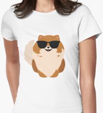 Camiseta entallada para mujer Emoji de Pomerania
