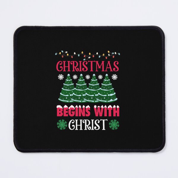 Item preview, Christmas Begins With Christ Plaid Cross Santa | Merry Christmas Jesus Christ greetings | Gifts for Christmas lovers designed and sold by ThanksVibe.