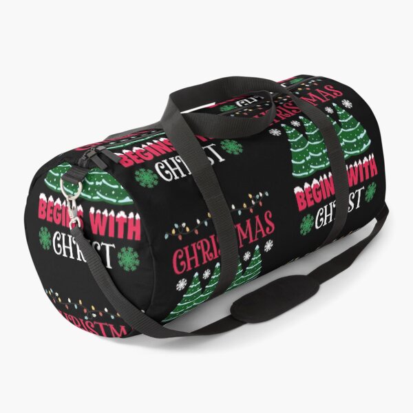 Item preview, Christmas Begins With Christ Plaid Cross Santa | Merry Christmas Jesus Christ greetings | Gifts for Christmas lovers designed and sold by ThanksVibe.