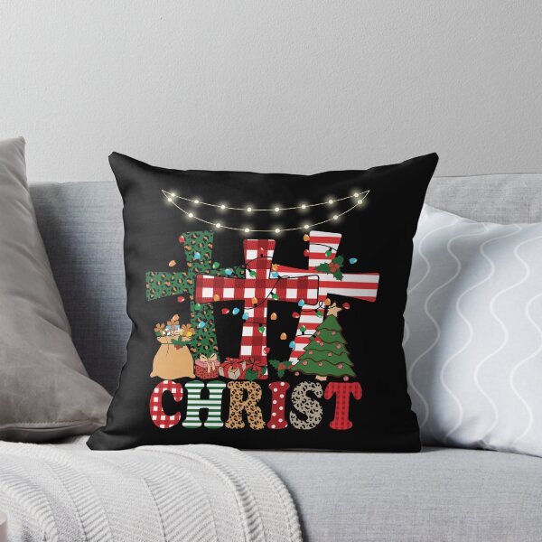 Item preview, Christmas Begins With Christ Plaid Cross Santa | Merry Christmas Jesus Christ greetings | Gifts for Christmas lovers designed and sold by ThanksVibe.