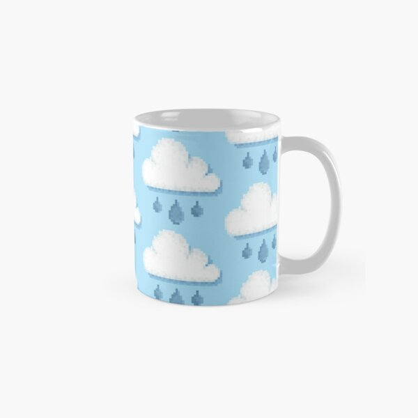 Retro Rainy Cloud Pixel Weather Icon Classic Mug
