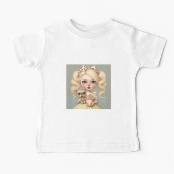 Candy girl with cute dog  Baby T-Shirt