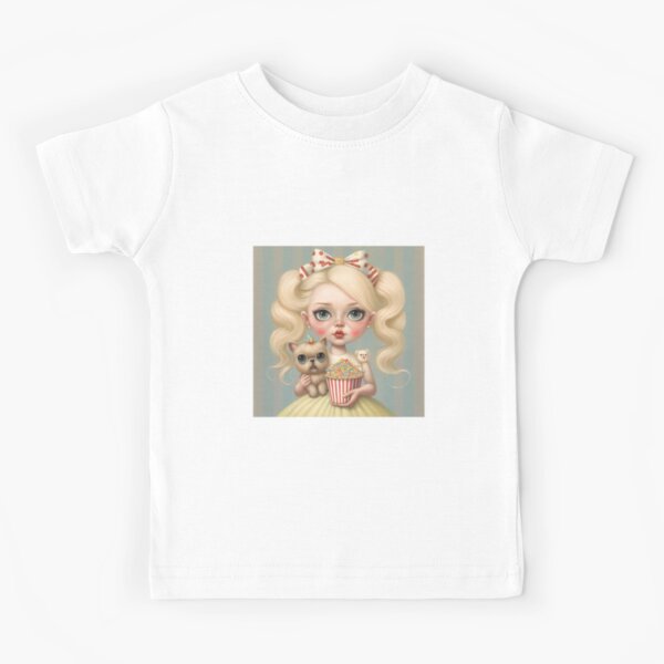 Candy girl with cute dog  Kids T-Shirt