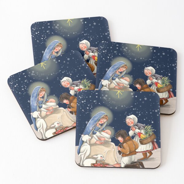 Aperçu de l'œuvre Crèche de Noël - illustration créée et vendue par Dominika Farkašová.
