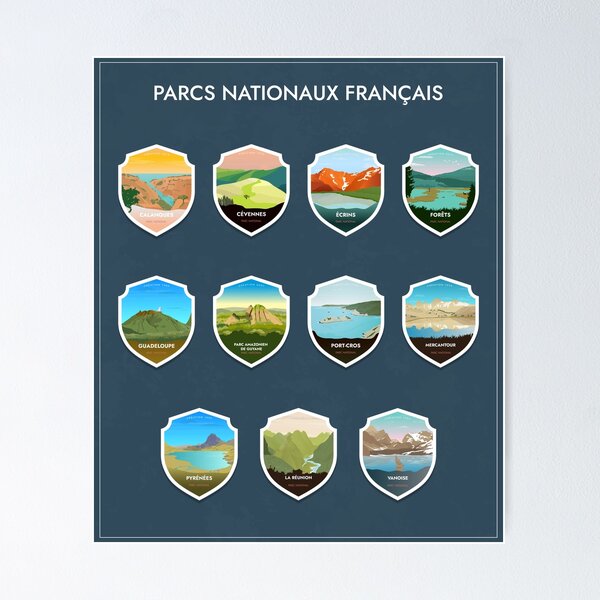 Item preview, Les parcs nationaux de France designed and sold by Rapaz Designs.