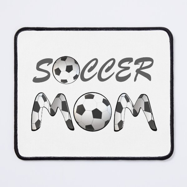 Item preview, Soccer Mom Soccer Balls and Black and White Soccer Patterned Letters (White Background) designed and sold by ArtByLM.