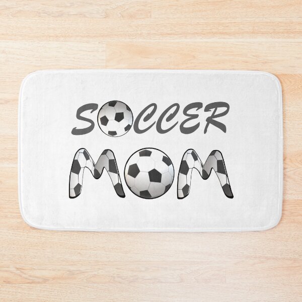 Item preview, Soccer Mom Soccer Balls and Black and White Soccer Patterned Letters (White Background) designed and sold by ArtByLM.