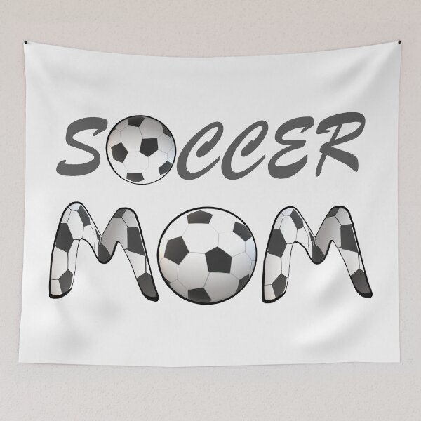 Item preview, Soccer Mom Soccer Balls and Black and White Soccer Patterned Letters (White Background) designed and sold by ArtByLM.