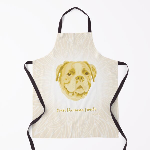 Item preview, Boxer Yellow and Cream Smiling Face "You're the reason I smile" designed and sold by DuFauna.