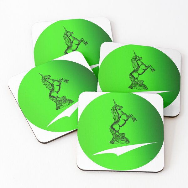 Item preview, Unicorn standing on a green background designed and sold by Bigrow.