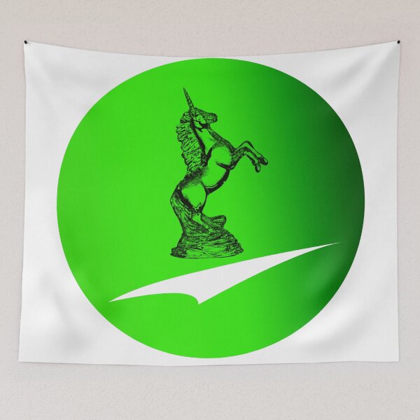 Item preview, Unicorn standing on a green background designed and sold by Bigrow.