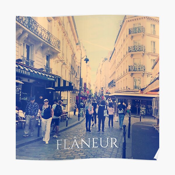 Flâneur” …Quote. City Streets in Paris. Urban Photo by Carraann