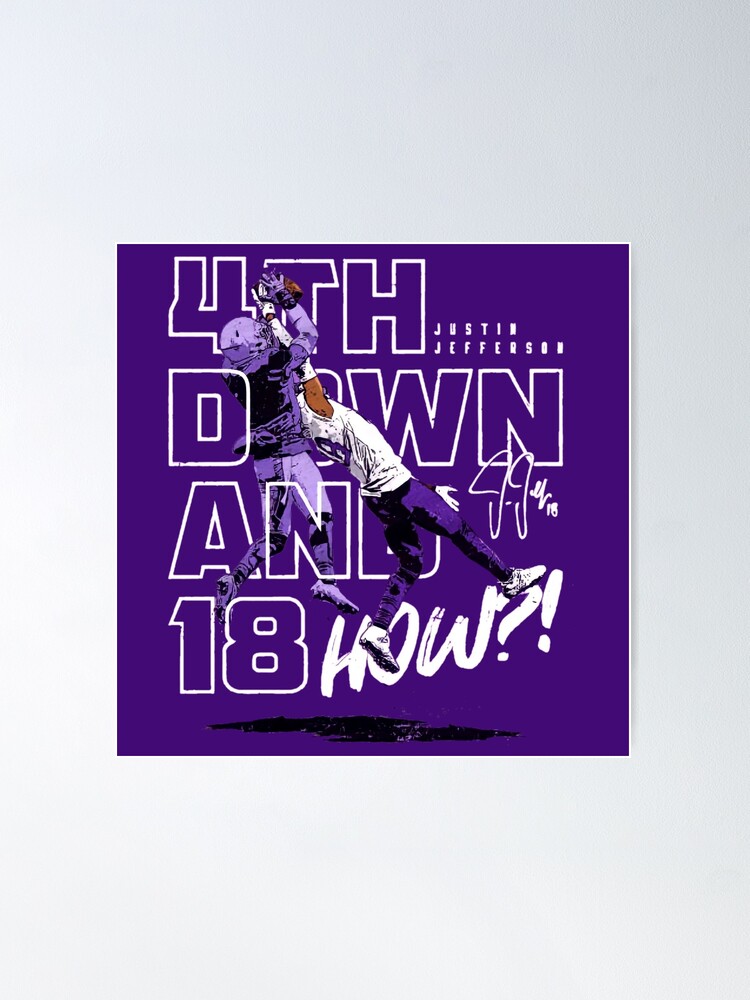 Justin Jefferson Jersey  Poster for Sale by LOSTandLO