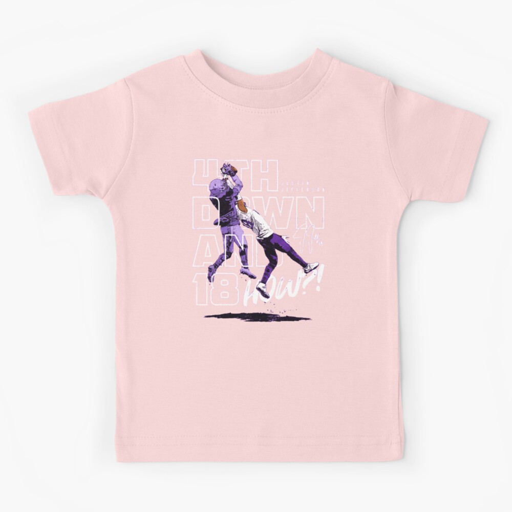 Justin Jefferson Celebration Kids T-Shirt for Sale by RatTrapTees