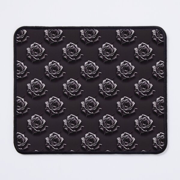 Item preview, Moody dark silver rose pattern designed and sold by Lenkooo.