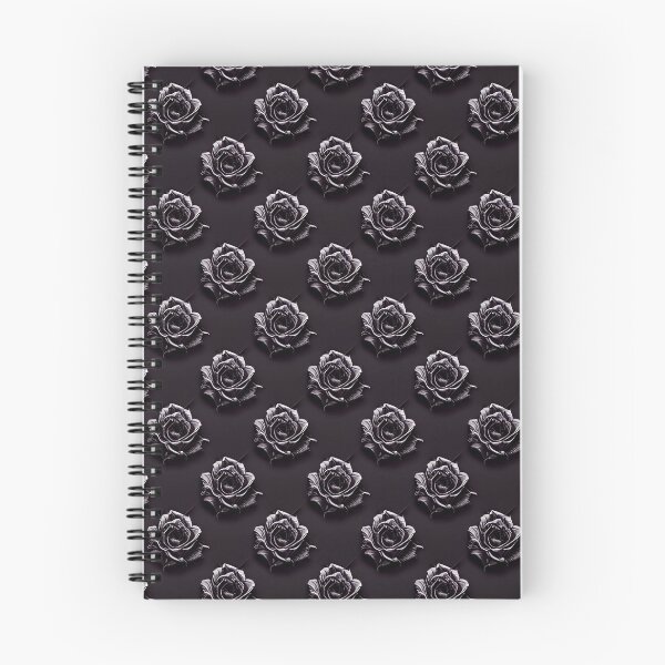 Item preview, Moody dark silver rose pattern designed and sold by Lenkooo.