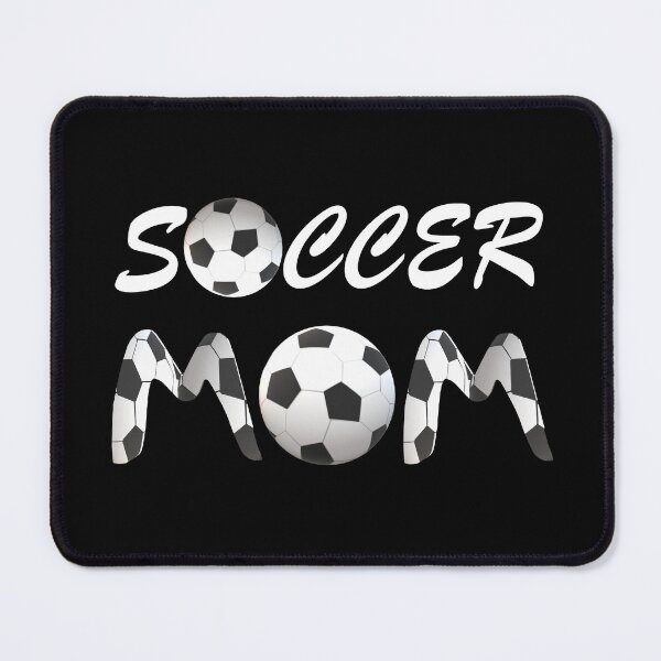 Item preview, Soccer Mom Soccer Balls and Black and White Soccer Patterned Letters (Black Background) designed and sold by ArtByLM.