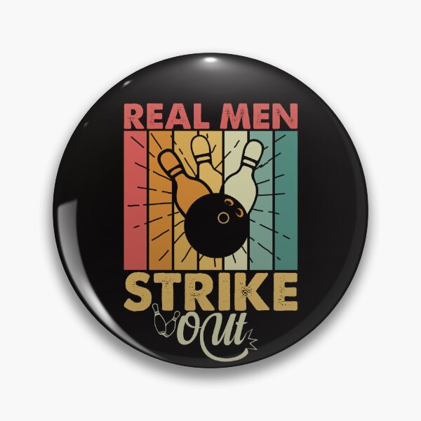 Item preview, Real Men Strike Out Bowling T-Shirt designed and sold by netdota.