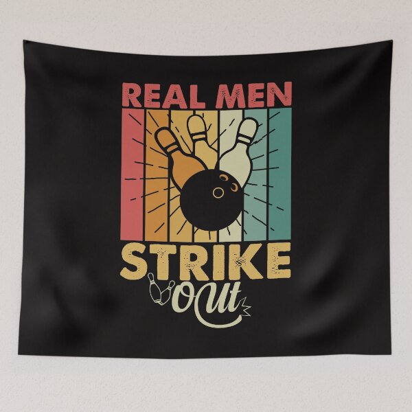 Item preview, Real Men Strike Out Bowling T-Shirt designed and sold by netdota.