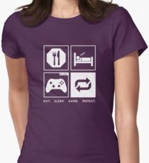Eat. Sleep. Game. Repeat. Women's Fitted T-Shirt