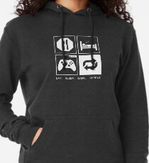 Sudadera con capucha ligera Comer. Dormir. Juego. Repetir.