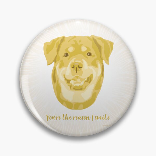 Item preview, Rottweiler Yellow and Cream Smiling Face "You're the reason I smile" designed and sold by DuFauna.