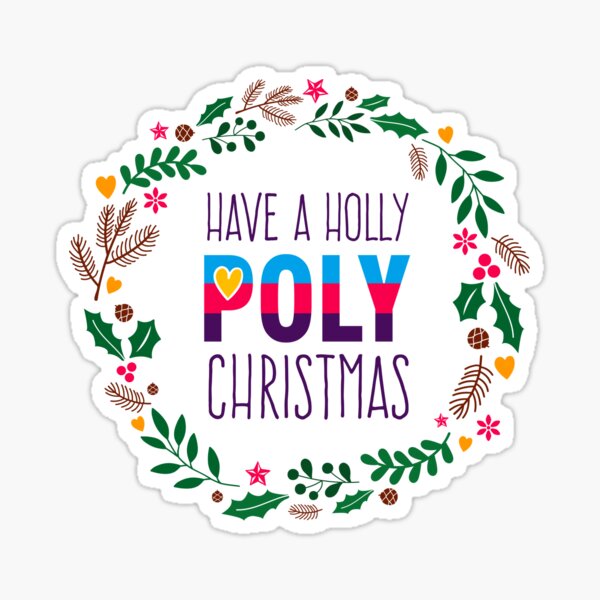Have A Holly Poly Christmas Sticker