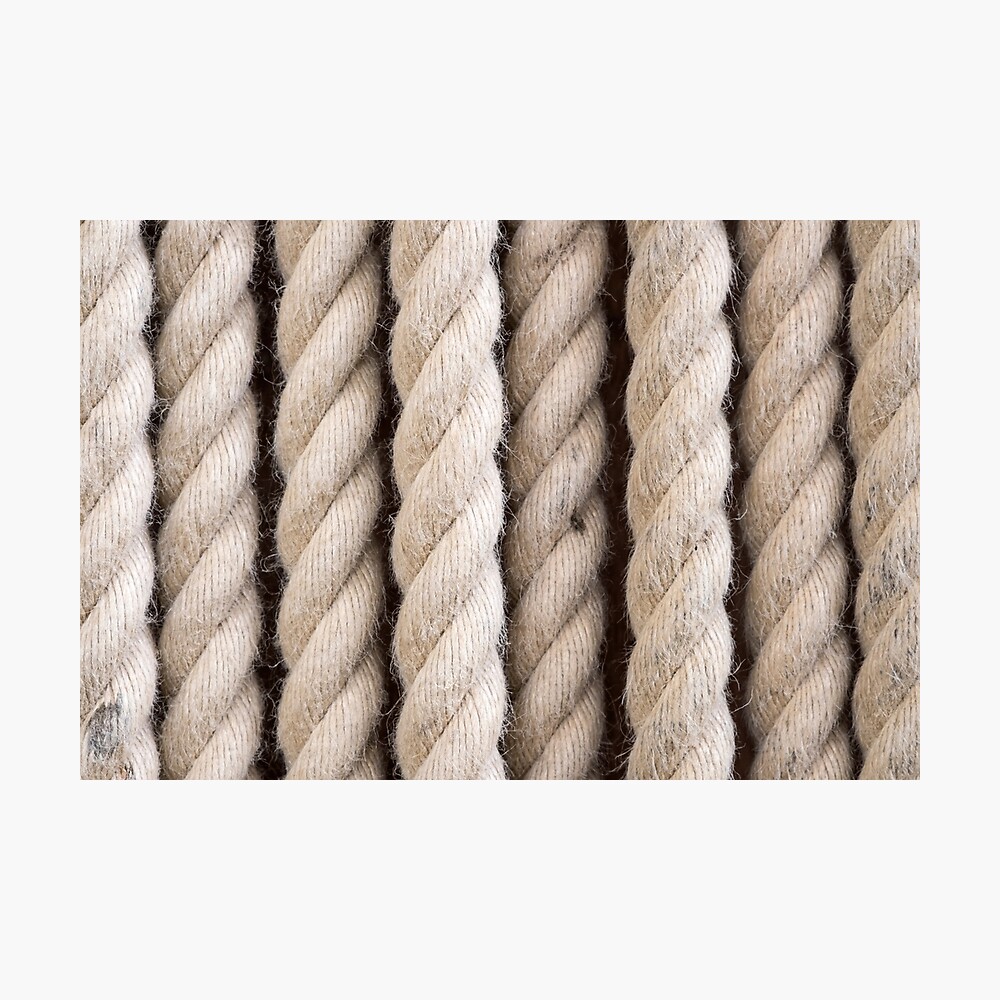 Beige Cotton Rope 12mm. Nautical Rope. Twisted Thick Rope