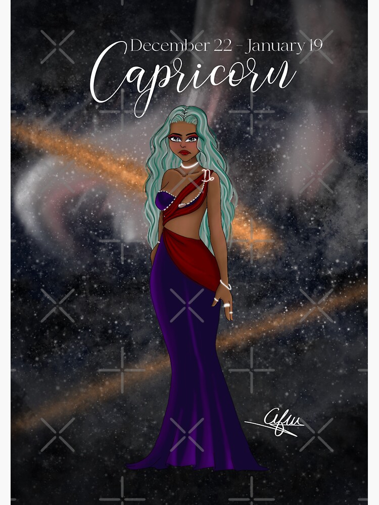 "Capricorn Zodiac Baddie" Sticker for Sale by aimsdraws1 Redbubble