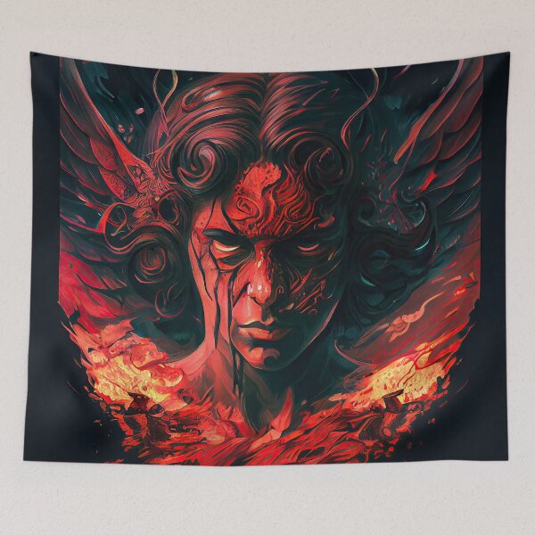 Item preview, Satan Illustration designed and sold by OccultDreams.