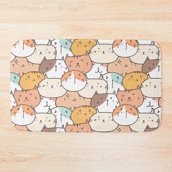 Item preview, Cat Kittens Cute Pattern Design With Cats in Various Poses Fun Funny Design designed and sold by ivaostrogonac.