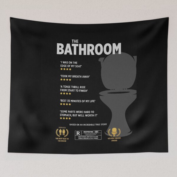 Item preview, The Bathroom Comedy Parody Movie Poster Funny Sign designed and sold by BrianSmith84.